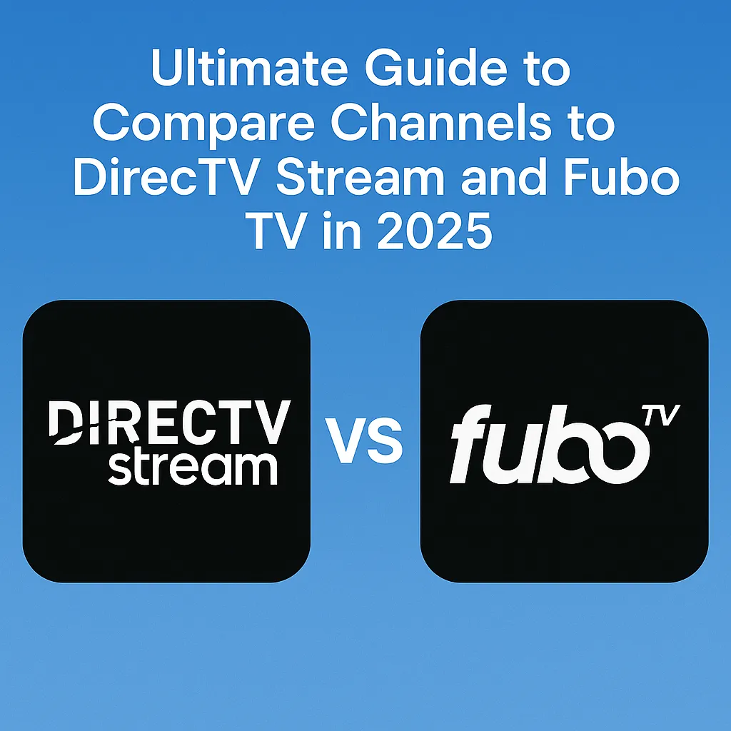 Ultimate guide to compare channels to DirecTV Stream and Fubo TV in 2025 infographic
