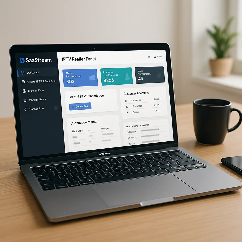 iptv reseller panel SaaStream dashboard interface