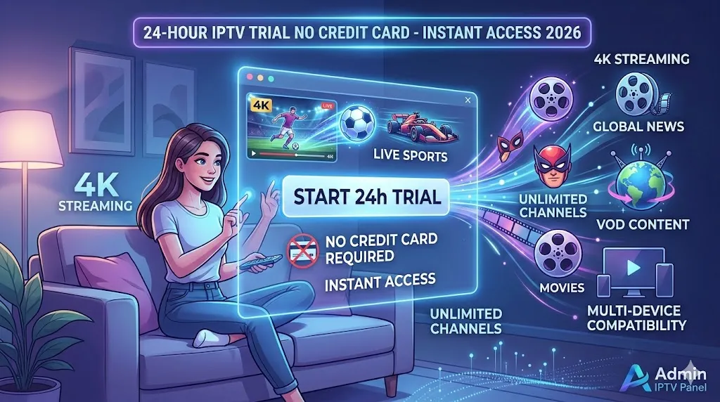 24 hour iptv trial no credit card