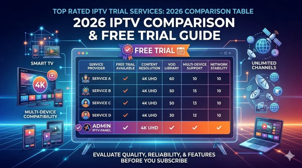 top rated iptv trial services